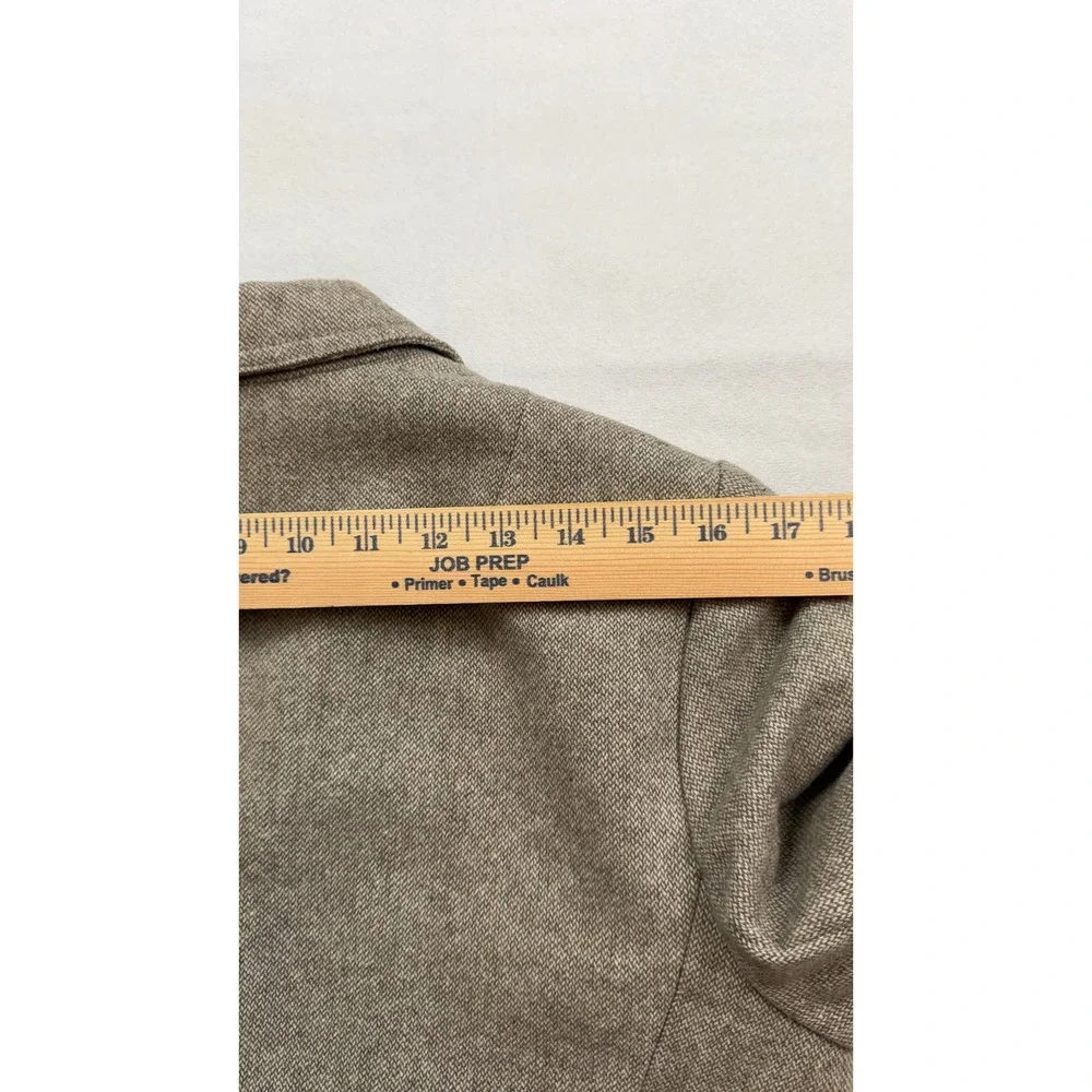 Banana Republic Womens 12 Tan Herringbone‎ Wool Blend Two Button Blazer Jacket